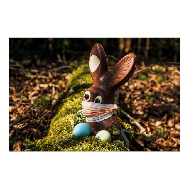 Póster Conejo de Pascua de Chocolate Corona (Anverso)