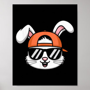 Póster Conejo de Pascua de Guay con niños Gorras divertid
