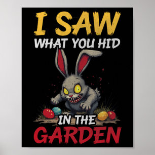 Póster Conejo de Pascua espeluznante Conejo espeluznante