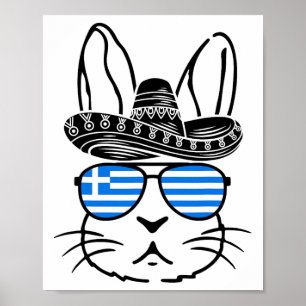 Póster Conejo de Pascua griego Cinco De Mayo 2025 Partido