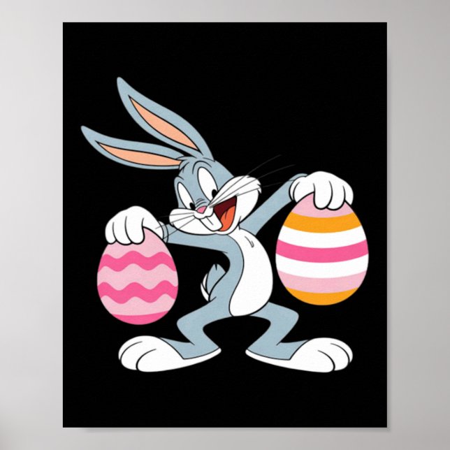 Póster Conejo de Pascua haciendo dab (Frente)