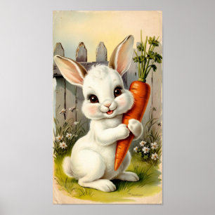 Póster Conejo de Pascua Imprimir Conejito de Pascua Lindo