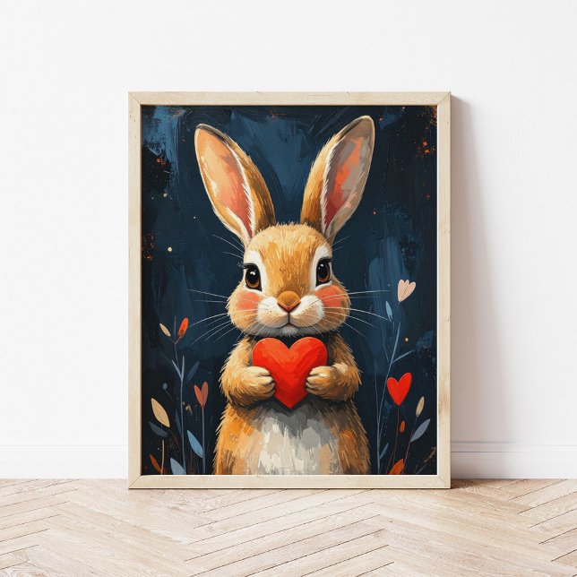 Póster Conejo de San Valentín Artístico Moderno (Subido por el creador)