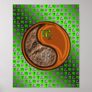 Póster Conejo de Virgo y Madera