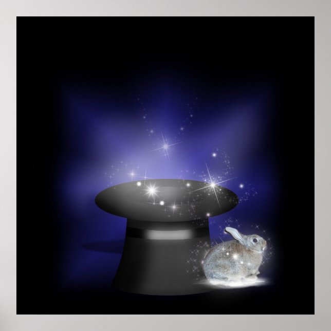 Póster Conejo en el Gorra Mágico (Frente)