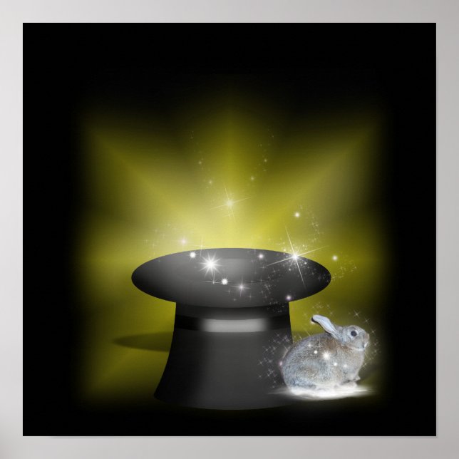 Póster Conejo en el Gorra Mágico (Frente)