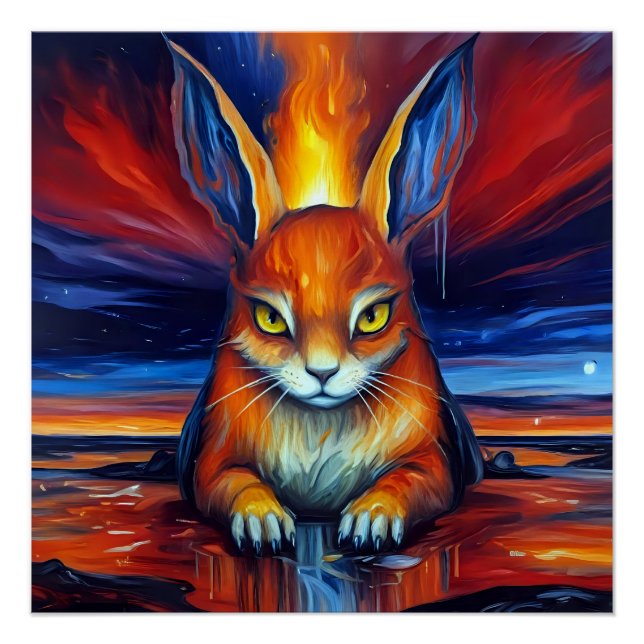 Póster Conejo enojado (Anverso)