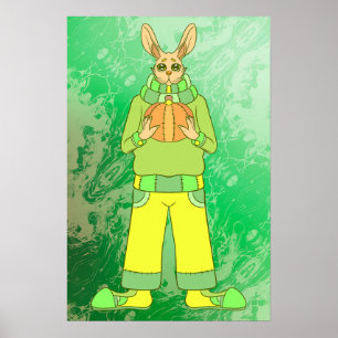 Póster Conejo Feliz
