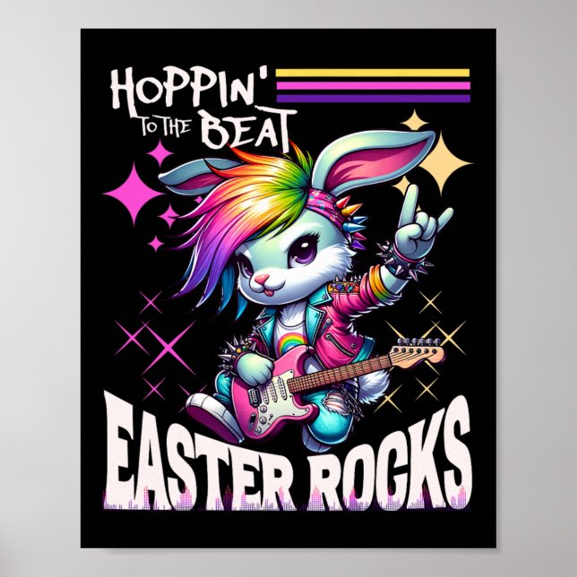 Póster Conejo hurgado de conejo hurgado de Punk femenino (Frente)