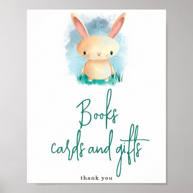Póster Conejo - Libros tarjetas y regalos (Frente)