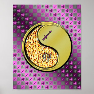 Póster Conejo Metalizado y sagitario