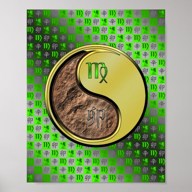 Póster Conejo Metalizado y Virgo (Frente)