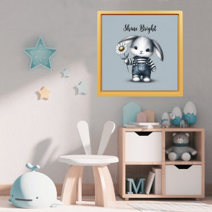 Póster Conejo Motivacional Niño Caprichoso
