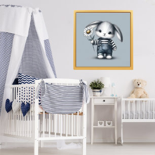 Póster Conejo Niño Caprichoso