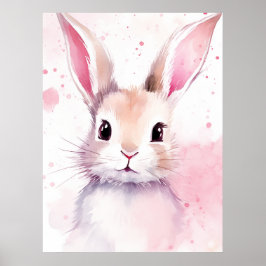 Póster Conejo Pastel lindo Rosa
