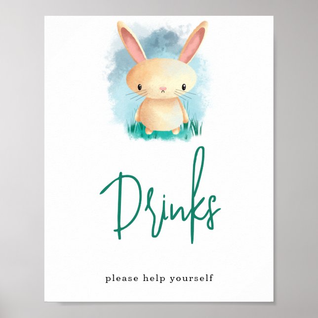 Póster Conejo Pequeño - Bebidas (Frente)