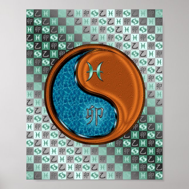 Póster Conejo Pisces y Madera (Frente)
