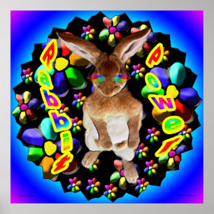 Póster Conejo retro