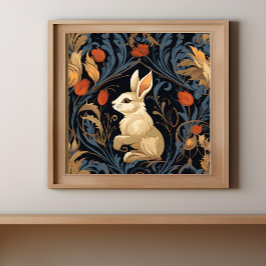 Póster Conejo victoriano vintage