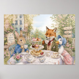Póster Conejo Zorro y Pato Clásico