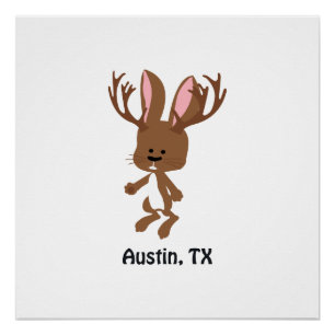 Póster Conejoloco Lindo - Austin, Texas