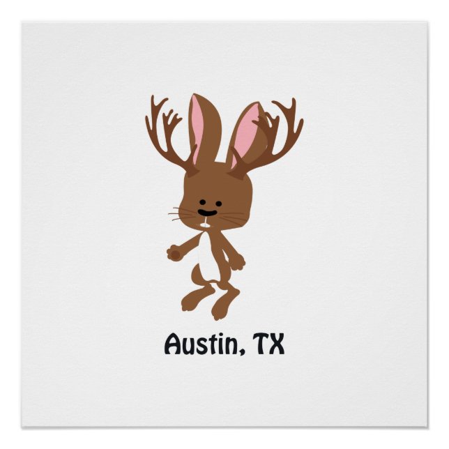 Póster Conejoloco Lindo - Austin, Texas (Anverso)