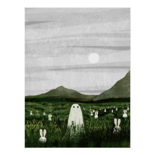 Póster Conejos blancos