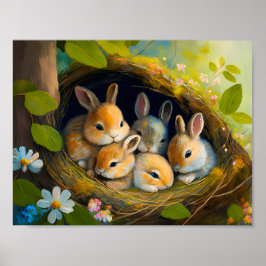 Póster Conejos Durmientes 4