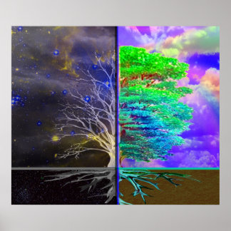 Póster Conexión de árbol de vida