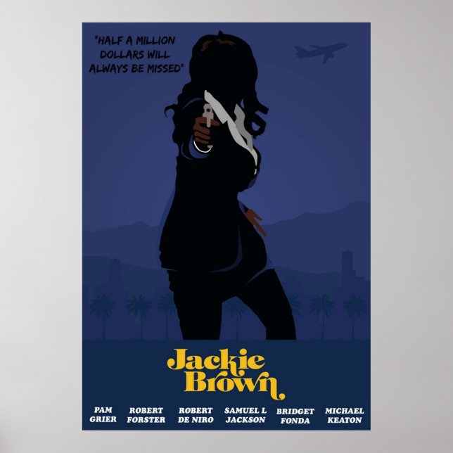 Póster Conexión original de Jackie Brown (Frente)