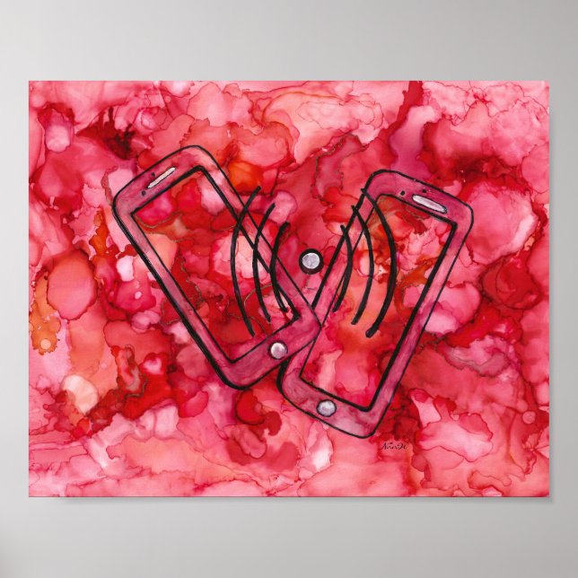 Póster Conexiones virtuales de Internet mediante la impre (Frente)