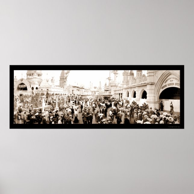 Póster Coney Island Luna Park Foto 1903 (Frente)