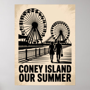 Póster Coney Island Nuestra Silueta de Verano