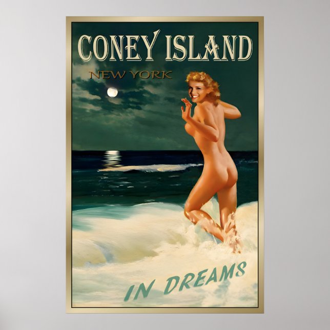 Póster Coney Island Nueva York - Original Marilyn Monroe (Frente)