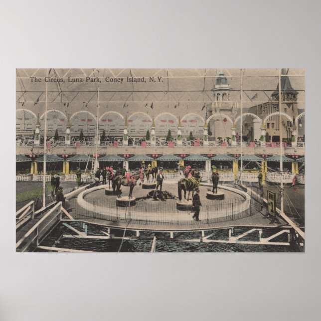 Póster Coney Island, NY - Luna Park Circus Act (Frente)