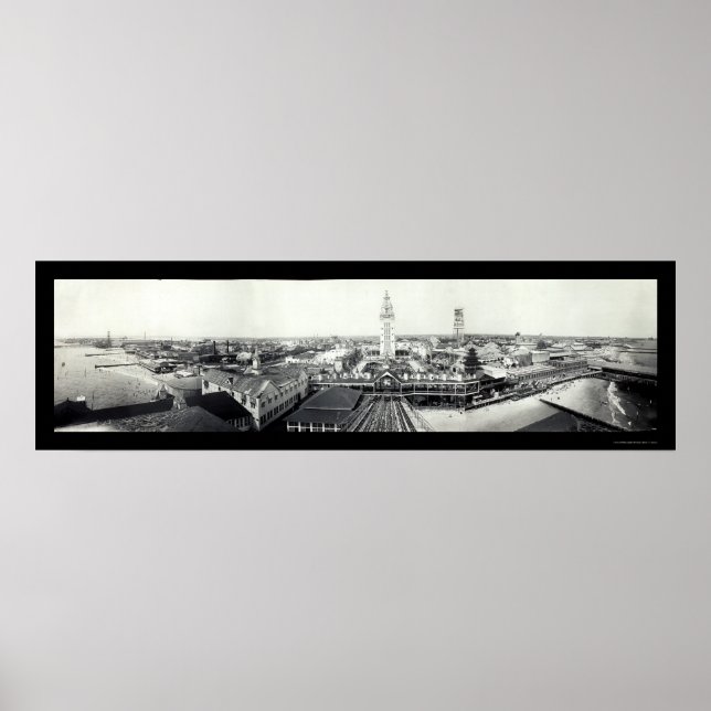 Póster Coney Island NY Photo 1910 (Frente)