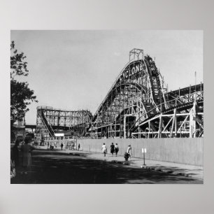 Póster Coney Island Roller Coaster-1826587.bw.jpg