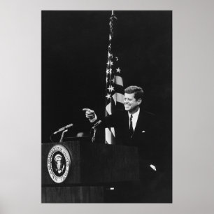 Póster Conferencia de John Kennedy 35° Presidente de los 