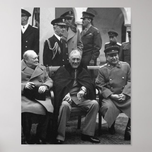 Póster Conferencia de Yalta Roosevelt Stalin Churchill 19 (Frente)