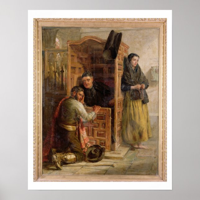 Póster Confesión, 1862 (aceite sobre lienzo) (Frente)