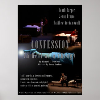 Póster "Confession...(A Hell of a Thing) Large Poster