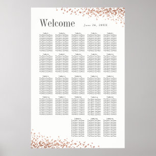 Póster Confeti elegante   20 + Boda de asiento de mesa