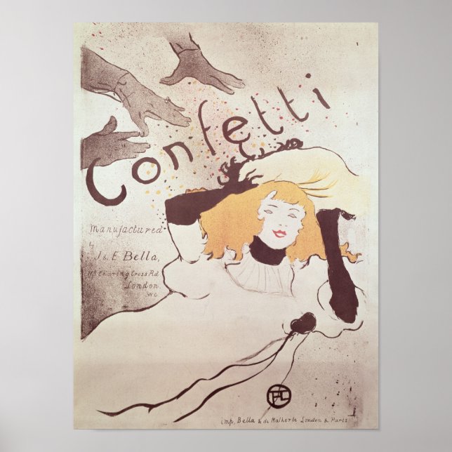 Póster Confetti, 1893 (Frente)