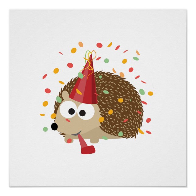 Póster Confetti Fiesta Hedgehog (Anverso)