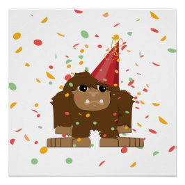 Póster Confetti Fiesta Sasquatch Bigfoot