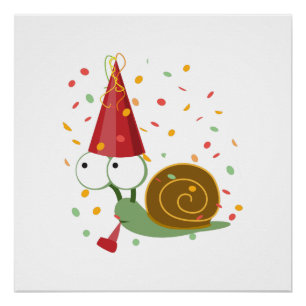 Póster Confetti Fiesta Snail