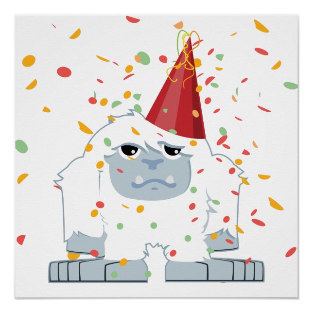 Póster Confetti Fiesta Yeti (Anverso)