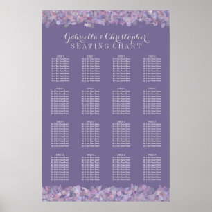 Póster Confetti morado   Cuadro 16 del cuadro de asientos