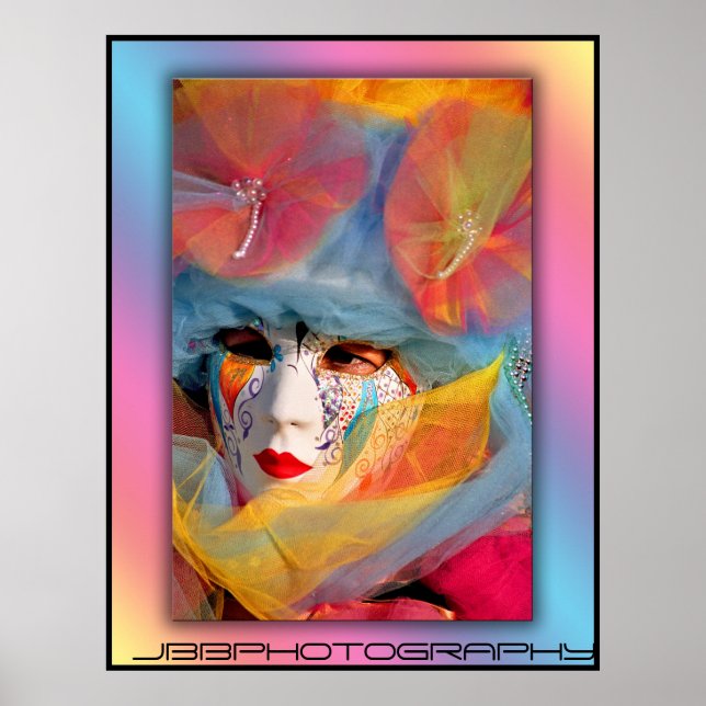 Póster confettii de carnaval (Frente)