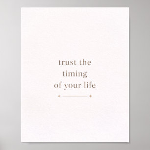 Póster Confía en el Momento de tu Vida - Cita Minimalista